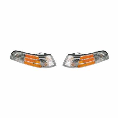 Rareelectrical - New Pair Of Side Marker Lights Compatible With Ford Crown Victoria F2az-13200-B Fo2521124 Fo2520124