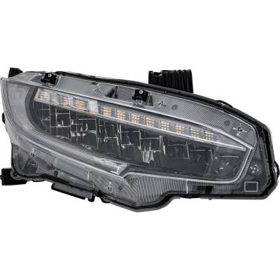 Rareelectrical - Headlight Compatible With 2020-2021 Honda Civic 2.0L 1.5L I4 K20c2 L15b7 K20c1 Right Passenger Side