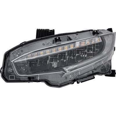Rareelectrical - Headlight Compatible With 2020-2021 Honda Civic 2.0L 1.5L I4 K20c2 L15b7 K20c1 Left Driver Side Led