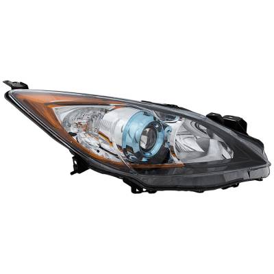 Rareelectrical - Headlight Compatible With 2012-2013 Mazda 3 3 Sport 2.0L 2.5L I4 Right Passenger Side Halogen