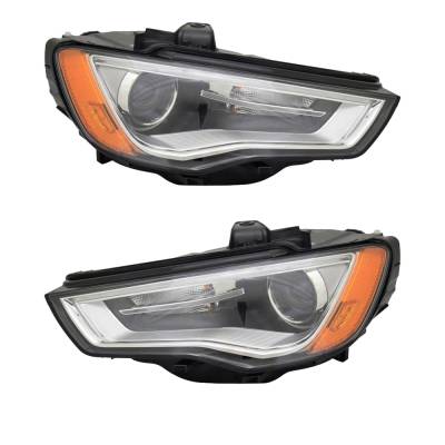 Rareelectrical - New Pair Of Hid Headlights Compatible With Audi A3 Ambiente Sedan 4-Door 1.4L 1.8L 2015 2016 By Part