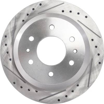 RAREELECTRICAL - New Cross-Drilled Brake Disc Compatible With Buick Chevrolet Gmc Rainier Cxl Plus 6 Cyl 4.2L