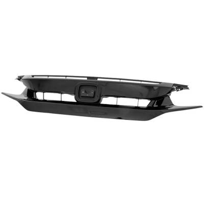 Rareelectrical - New Painted Black Grille Assembly Compatible With Honda Civic Ex 4 Cyl 1.5L Civic Ex-L 4 Cyl 1.5L