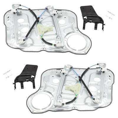 Rareelectrical - New Front Left And Front Right Window Regulator Compatible With Hyundai Santa Fe Gl 6 Cyl 2.7L Santa