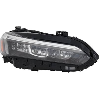 RAREELECTRICAL - Headlight Compatible With 2022-2024 Honda Civic 2.0L 1.5L I4 L15ca K20c1 Right Passenger Side Led