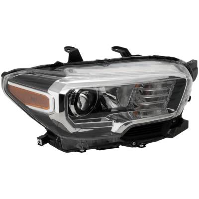 Rareelectrical - Headlight Compatible With 2016-2023 Toyota Tacoma 2.7L 3.5L I4 Right Passenger Side Halogen