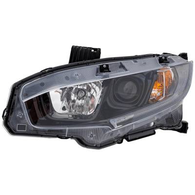 Rareelectrical - Headlight Compatible With 2019-2021 Honda Civic 2.0L 1.5L I4 K20c2 L15b7 K20c1 Left Driver Side