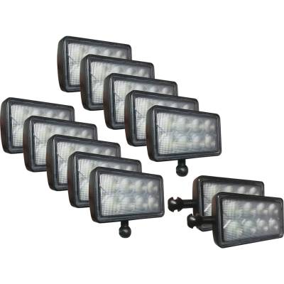 Rareelectrical - 12-Piece Led Tractor Light Kit Compatible With 1994-2002 John Deere 8000 8010 Series 8100 8200 8300