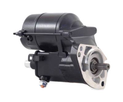 Rareelectrical - New Black Push Button Starter Motor Compatible With Harley Davidson Flstci Firefighter Police