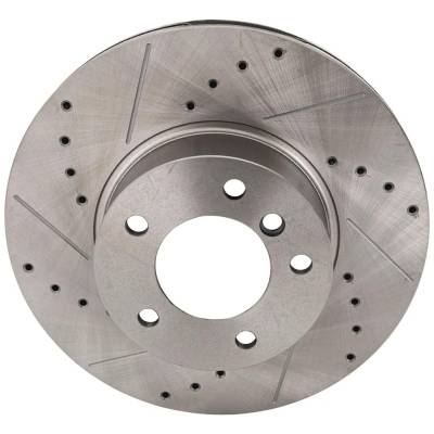 RAREELECTRICAL - New Cross-Drilled Brake Disc Compatible With Bmw 430I Xdrive Base 4 Cyl 2.0L 428I Gran Coupe Base 4