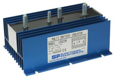 Rareelectrical - 120 Amp Battery Isolator Compatible With Dual Battery Systems Ems Fire Truck Rv Marine Sure Power