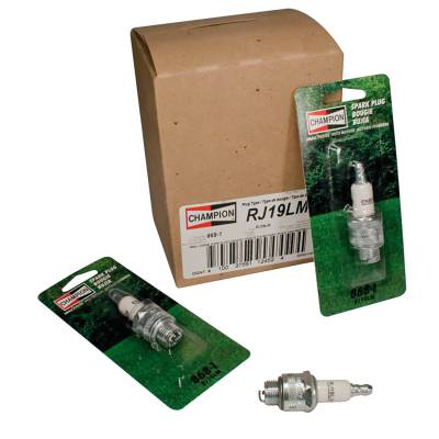 Rareelectrical - Rj19lm Copper Core Spark Plug 8-Pack Compatible With Bolens Briggs Stratton Ariens Kohler Mtd