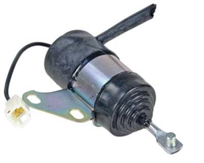 Rareelectrical - Fuel Shut-Off Solenoid 12V 1-Wire Case Ground Compatible With Kubota Bx2350d Bx2360 Bx24d Bx25 Zd18