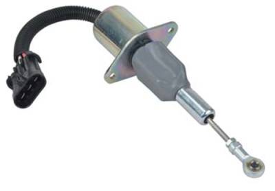 Rareelectrical - Fuel Shut-Off Solenoid 12V 3-Terminal Compatible With Ford New Holland 8670 8770 8870 8970 Tractors