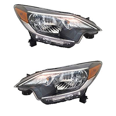 Rareelectrical - New Pair Of Halogen Headlights Compatible With Nissan Versa Note S Hatchback 4 Door 1.6L 2017 2018