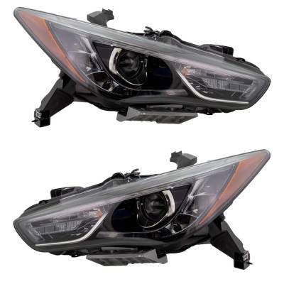 Rareelectrical - New Pair Of Hid Headlights Compatible With Infiniti Qx60 Hybrid Sport Utility 4 Door 2.5L 2017 By