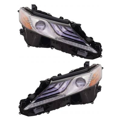 Rareelectrical - New Pair Of Led Headlights Compatible With Toyota Camry Xse Sedan 4 Door 2.5L 2018 By Part Number