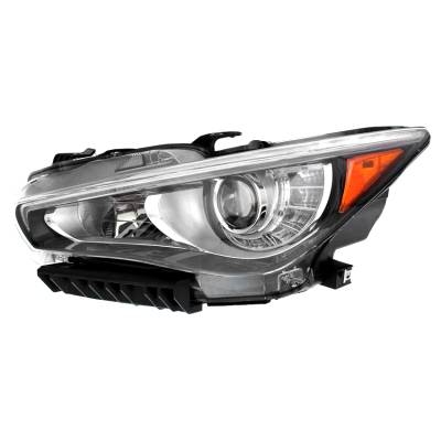 Rareelectrical - New Driver Side Led Headlight Compatible With Infiniti Q50 Red Sport 400 Sedan 2016-2017 By Part