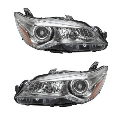 Rareelectrical - New Pair Of Headlights Compatible With Toyota Camry Hybrid Le Sedan 2015 2016 2017 By Part Numbers