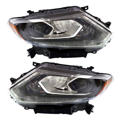 Rareelectrical - New Pair Of Led Headlight Compatible With Nissan Rogue Sense Sport 2014-2016 By Part Number