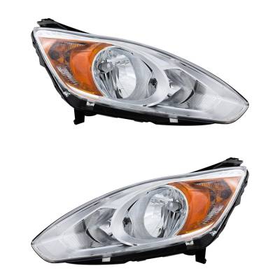Rareelectrical - New Pair Of Headlights Compatible With Ford C-Max Energi Sel Hatchback 2013 2014 2015 2016 By Part
