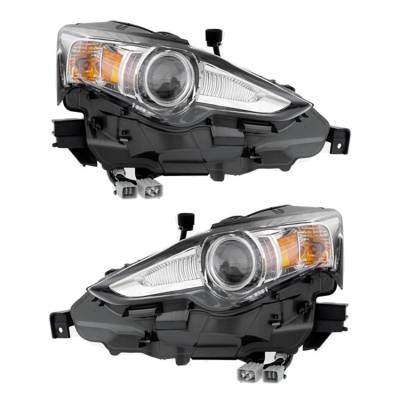 Rareelectrical - New Pair Of Hid Headlight Compatible With Lexus Is300 Is200t Sedan 2016 By Part Number 81145-53721