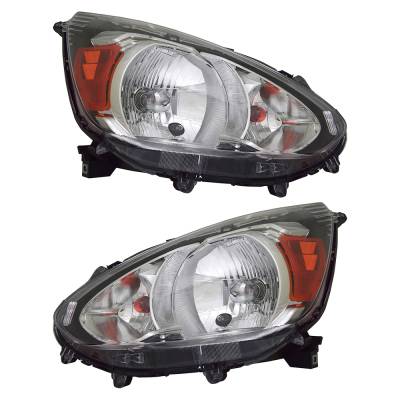 Rareelectrical - New Pair Of Headlights Compatible With Mitsubishi Mirage De Hatchback 2014 2015 By Part Numbers