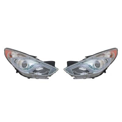Rareelectrical - New Left And Right Headlight Compatible With Hyundai Sonata Hybrid 92102-4R050 921014R050 921024R050