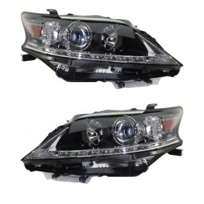 Rareelectrical - New Pair Headlights Compatible With Lexus Rx350 F Sport Sport Utility 4 Door 3.5L 2013 2014 2015 By