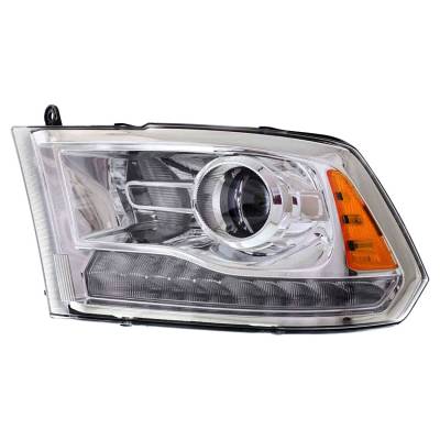 Rareelectrical - New Left Halogen Headlight Compatible With Ram 1500 Crew Cab Pickup 2013-2015 By Part Number