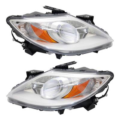 Rareelectrical - New Pair Of Halogen Headlight Compatible With Mazda Cx-9 Grand Touring Sport 2010-2012 By Part