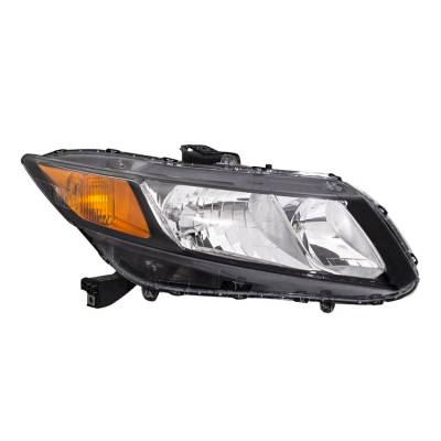 Rareelectrical - New Passengers Headlight Compatible With Honda Civic Lx Si Sedan 2012 By Part Number 33100-Tr0-A01
