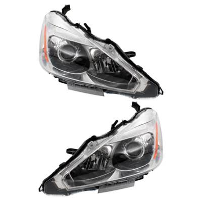 Rareelectrical - New Pair Of Halogen Headlight Compatible With Nissan Altima Sl Sv S Sedan 2013-2015 By Part Number