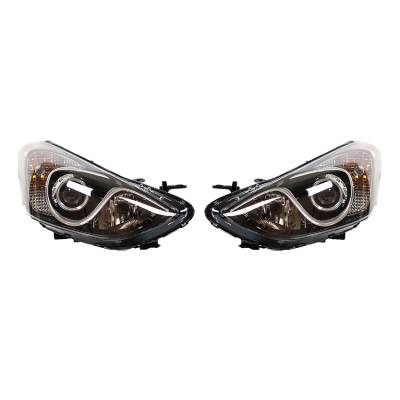 Rareelectrical - New Pair Headlights Compatible With Hyundai Elantra Gt 2013-2016 92102-A5050 Hy2503173 92101-A5050