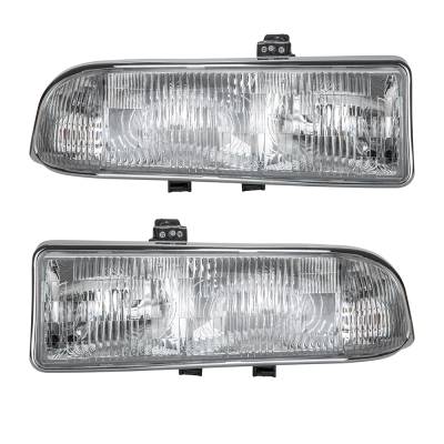 Rareelectrical - New Pair Of Headlights Compatible With Chevrolet S10 Ls Base Standard Cab Zr2 Ls Extended Cab 1998