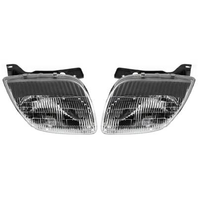 Rareelectrical - New Pair Of Headlight Compatible With Pontiac Sunfire 1999-2000 By Part Number 16530152 16530151