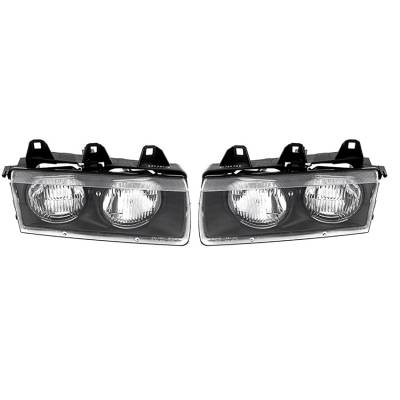 Rareelectrical - New Pair Of Headlight Compatible With Bmw 318I 318Is 1992-1999 By Part Number 63-12-1-468-866