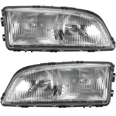 Rareelectrical - New Pair Of Headlights Compatible With Volvo V70 X/C Awd Glt Se R T5 Wagon 2.3L 2.4L 1998 1999 2000