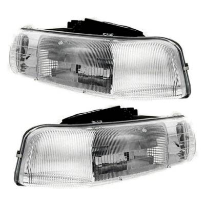 Rareelectrical - New Pair Of Headlights Compatible With Chevrolet Silverado 1500 Hd 2500 Hd Ls Lt Crew Pickup 2001