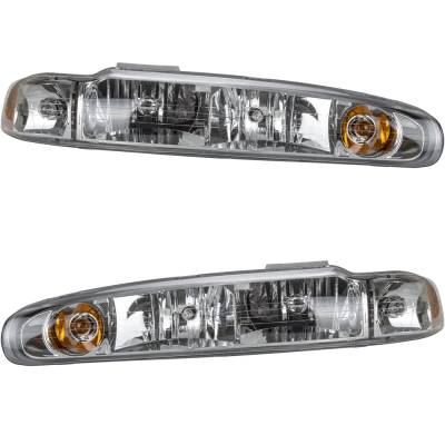 Rareelectrical - New Pair Of Headlights Compatible With Oldsmobile Intrigue Base Gl Gls Gx Sedan 3.5L 3.8L 1998 1999