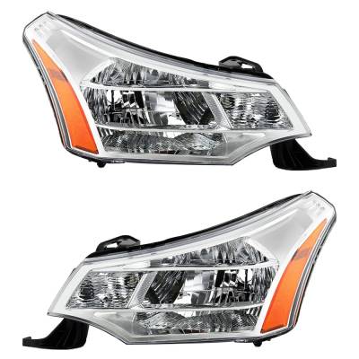 Rareelectrical - New Pair Of Halogen Headlights Compatible With Ford Focus Sel Sedan 4 Door 2.0L 2009 2010 2011 By