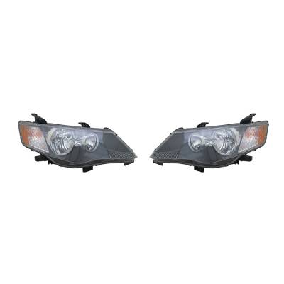 Rareelectrical - New Headlight Pair Compatible With Mitsubishi Outlander 2007 2008 Halogen 8301A918 8301A917