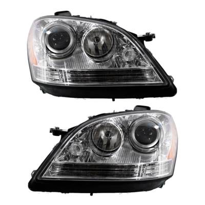 Rareelectrical - New Pair Of Halogen Headlight Compatible With Mercedes-Benz Ml350 4Matic Sport 2006-2007 By Part