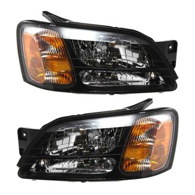 Rareelectrical - New Pair Of Headlight Compatible With Subaru Outback H6 Wagon Sedan 2003-2004 By Part Number