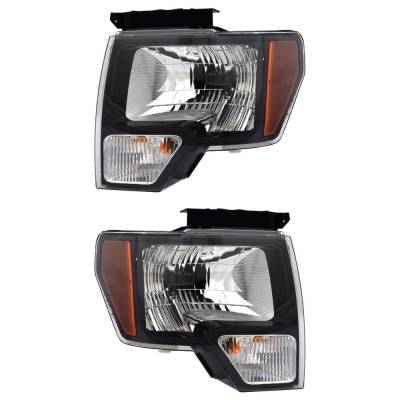 Rareelectrical - New Pair Of Headlights Compatible With Ford F-150 2010 2011 2012 2013 2014 By Part Numbers Dl3z