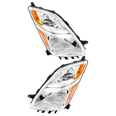 Rareelectrical - New Pair Of Halogen Headlight Compatible With Toyota Prius Base Hatchback 2006-2009 By Part Number