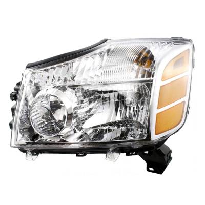 Rareelectrical - New Left Side Headlight Compatible With Nissan Titan Le Se Xe Crew Cab Pickup 2004-2007 By Part