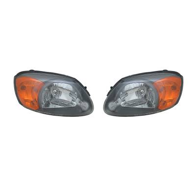 Rareelectrical - New Head Light Pair Compatible With Hyundai Accent 2004 2005 2006 92101-25550 92102-25550 9210225550