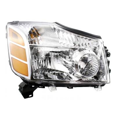 Rareelectrical - New Right Side Headlight Compatible With Nissan Titan Le Se Xe Crew Cab Pickup 2004-2007 By Part