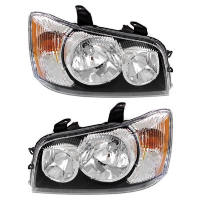 Rareelectrical - New Pair Of Halogen Headlights Compatible With Toyota Highlander Base Sport Utility 4 Door 2.4L 2001